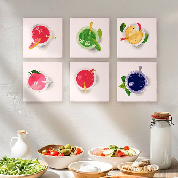 Fruchtzauber 6er SET - Mini Malen nach Zahlen