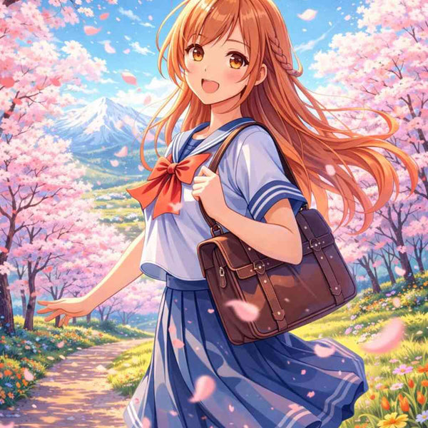 Malen nach Zahlen - Frühlingserwachen im Kirschblütenzauber