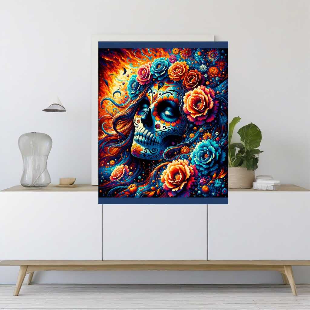 Malen nach Zahlen - Los Muertos, Blumenkopfhörer