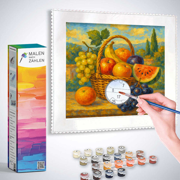 Malen nach Zahlen - Mediterrane Früchteharmonie