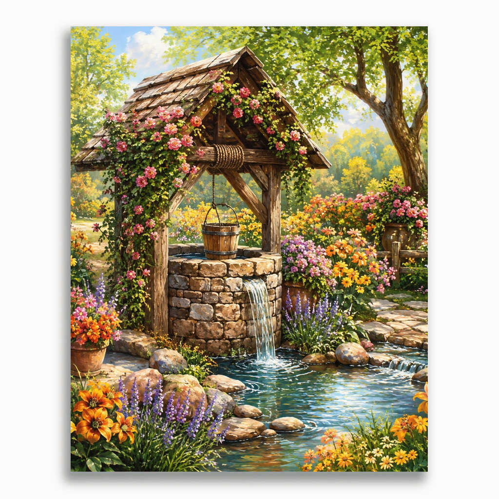 Malen nach Zahlen - Der Zauberhafte Brunnen