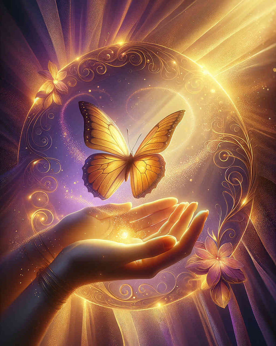 Malen nach Zahlen - Goldener Schmetterling