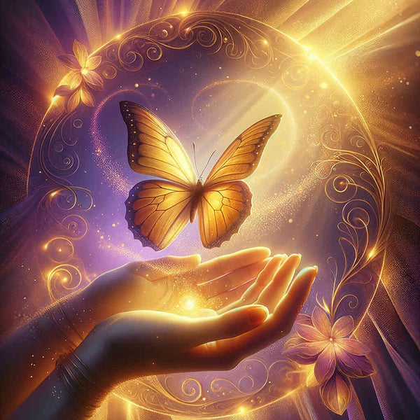 Malen nach Zahlen - Goldener Schmetterling