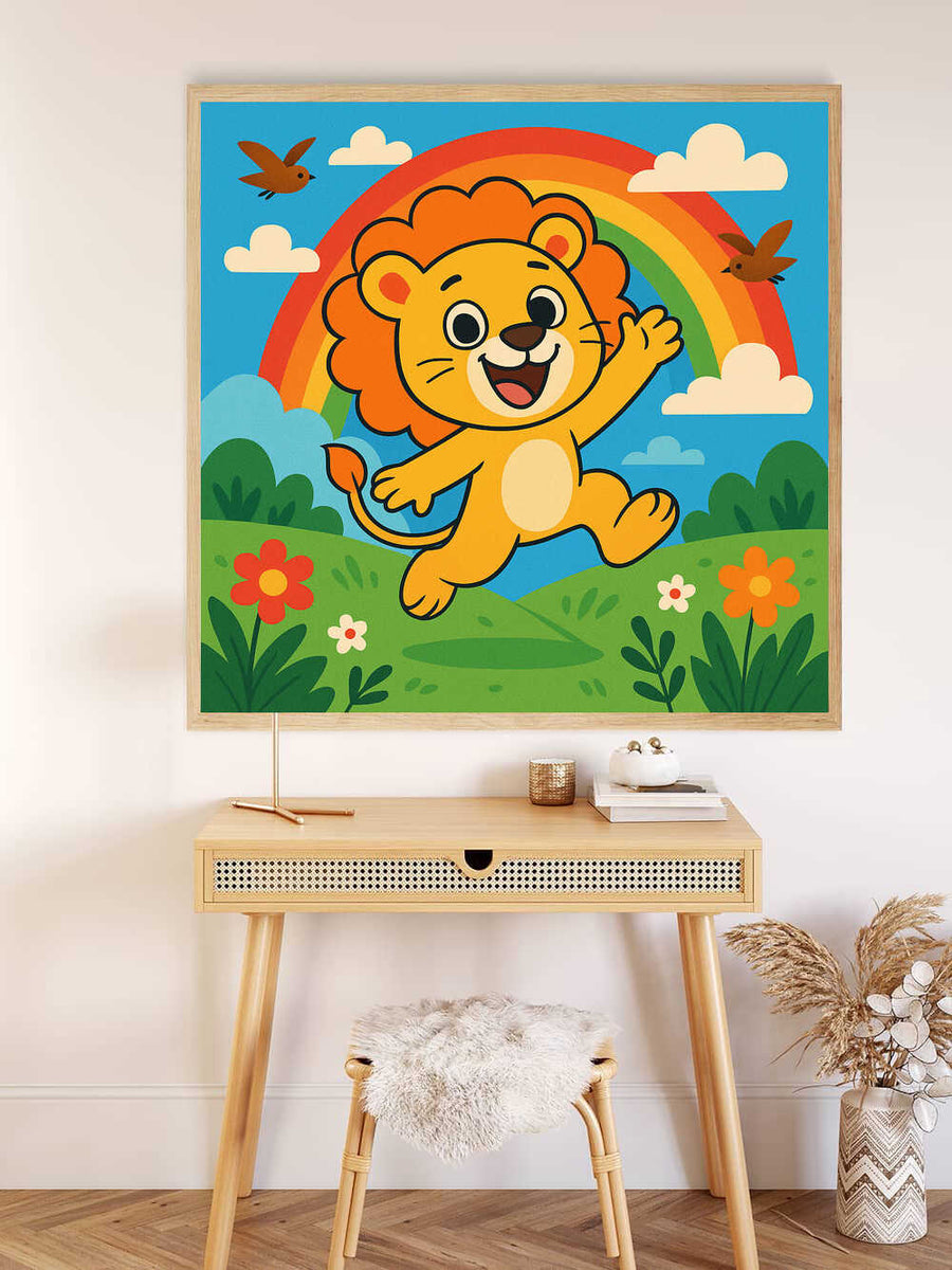 Malen nach Zahlen - Fröhlicher König der Farben