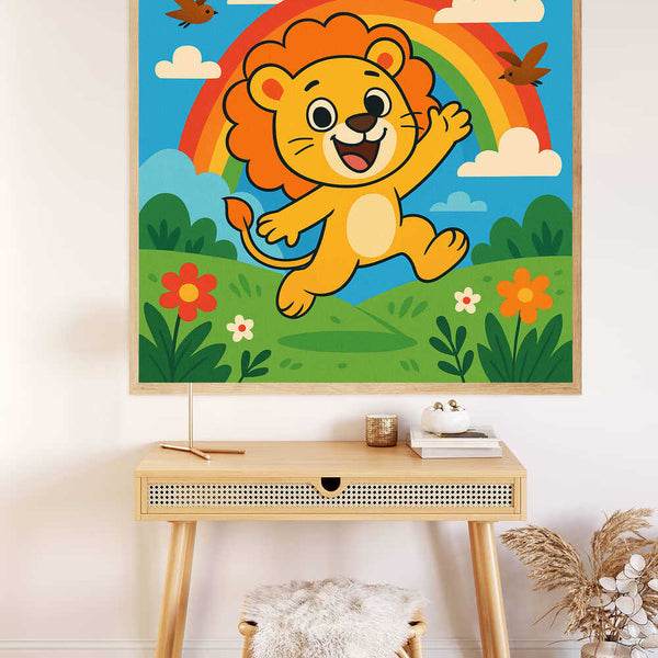 Malen nach Zahlen - Fröhlicher König der Farben