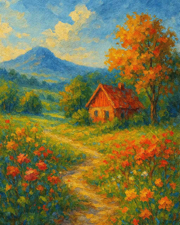 Malen nach Zahlen - Frühlingszauberzauber im Sonnenlicht