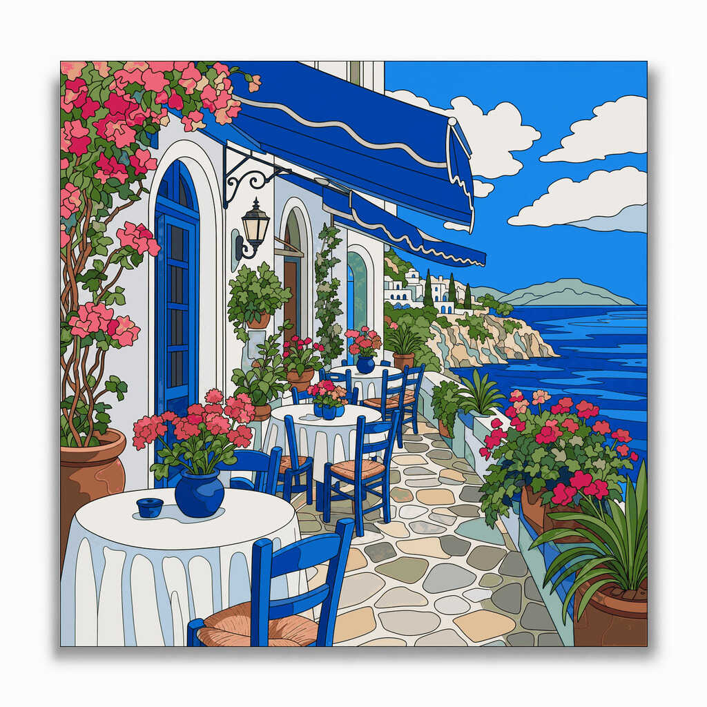 Malen nach Zahlen - Mediterrane Träumerei