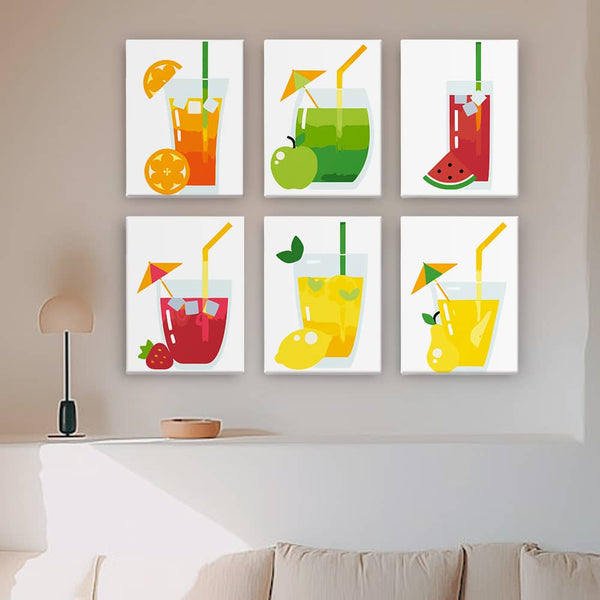 Fruitails 6er SET - Mini Malen nach Zahlen