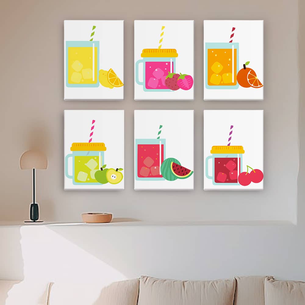 Fruchtmoment 6er SET - Mini Malen nach Zahlen