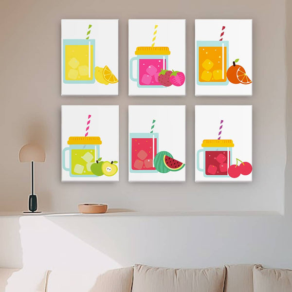 Fruchtmoment 6er SET - Mini Malen nach Zahlen