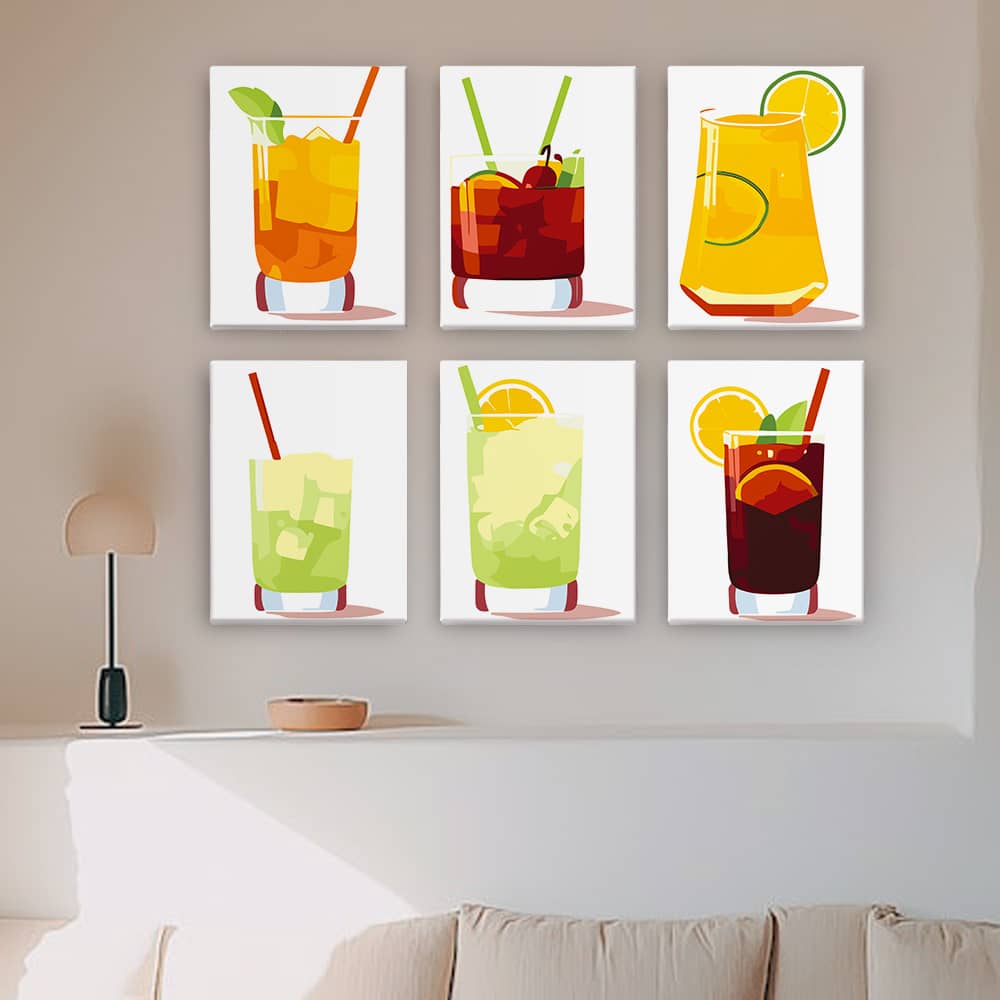 Fresh Squeeze 6er SET - Mini Malen nach Zahlen