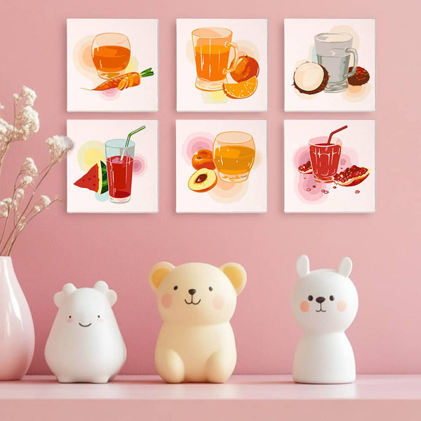 Fruchtzeit 6er SET - Mini Malen nach Zahlen