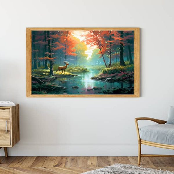 Wald, Rehe - Malen nach Zahlen