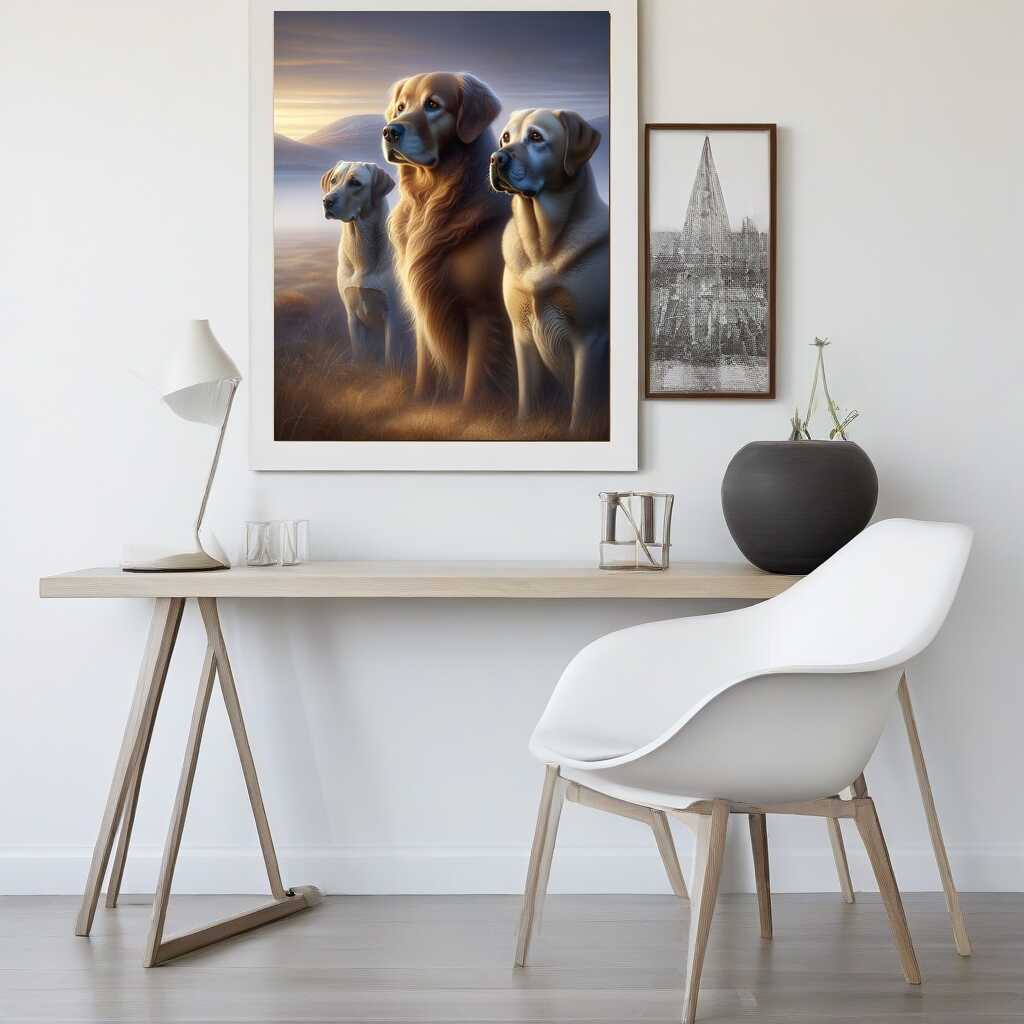 Malen nach Zahlen - Goldenretriever, Labrador Trio
