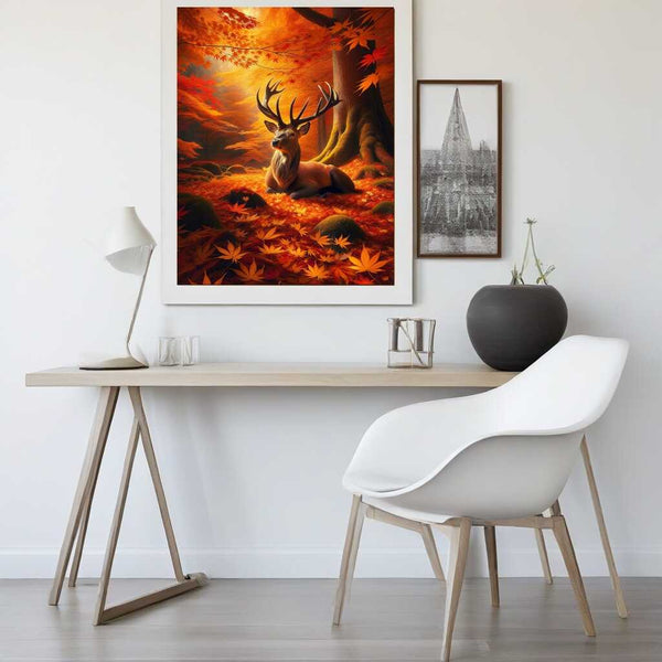 Hirsch im Herbst – Malen nach Zahlen