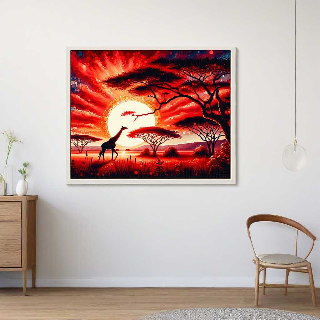 Sonnenuntergang, Afrika – Malen nach Zahlen