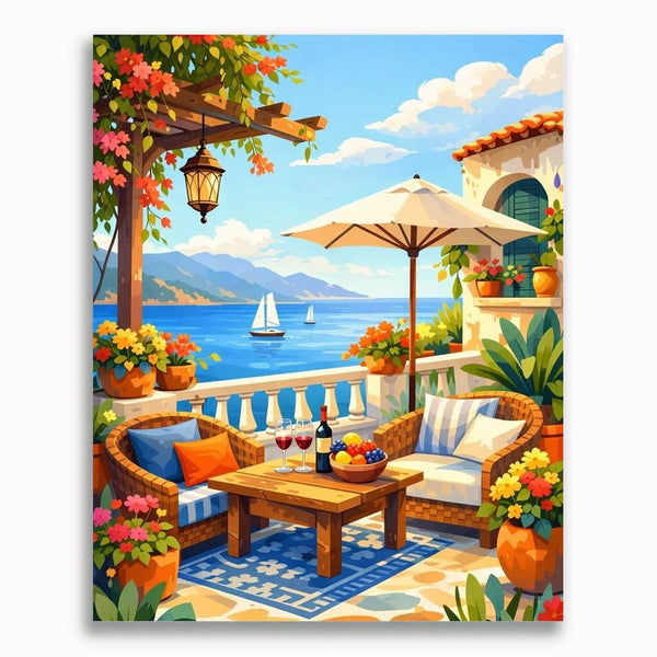 Malen nach Zahlen - Mediterrane Sommerträume, Abstrakt