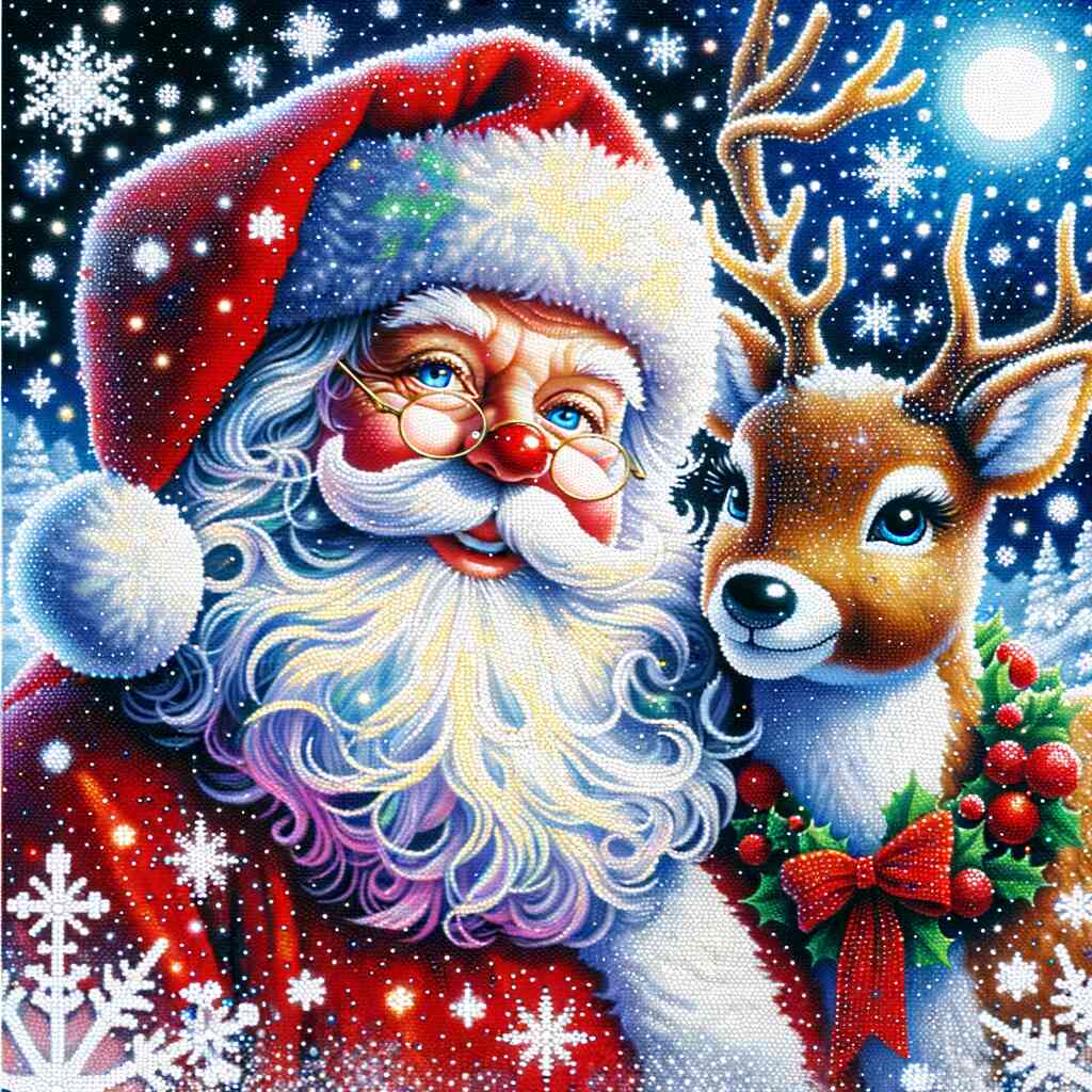 Weihnachtsmann & Rudi - Malen nach Zahlen