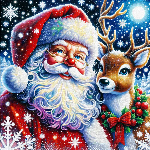 Weihnachtsmann & Rudi - Malen nach Zahlen