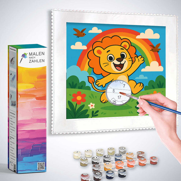 Malen nach Zahlen - Fröhlicher König der Farben
