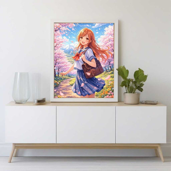 Malen nach Zahlen - Frühlingserwachen im Kirschblütenzauber