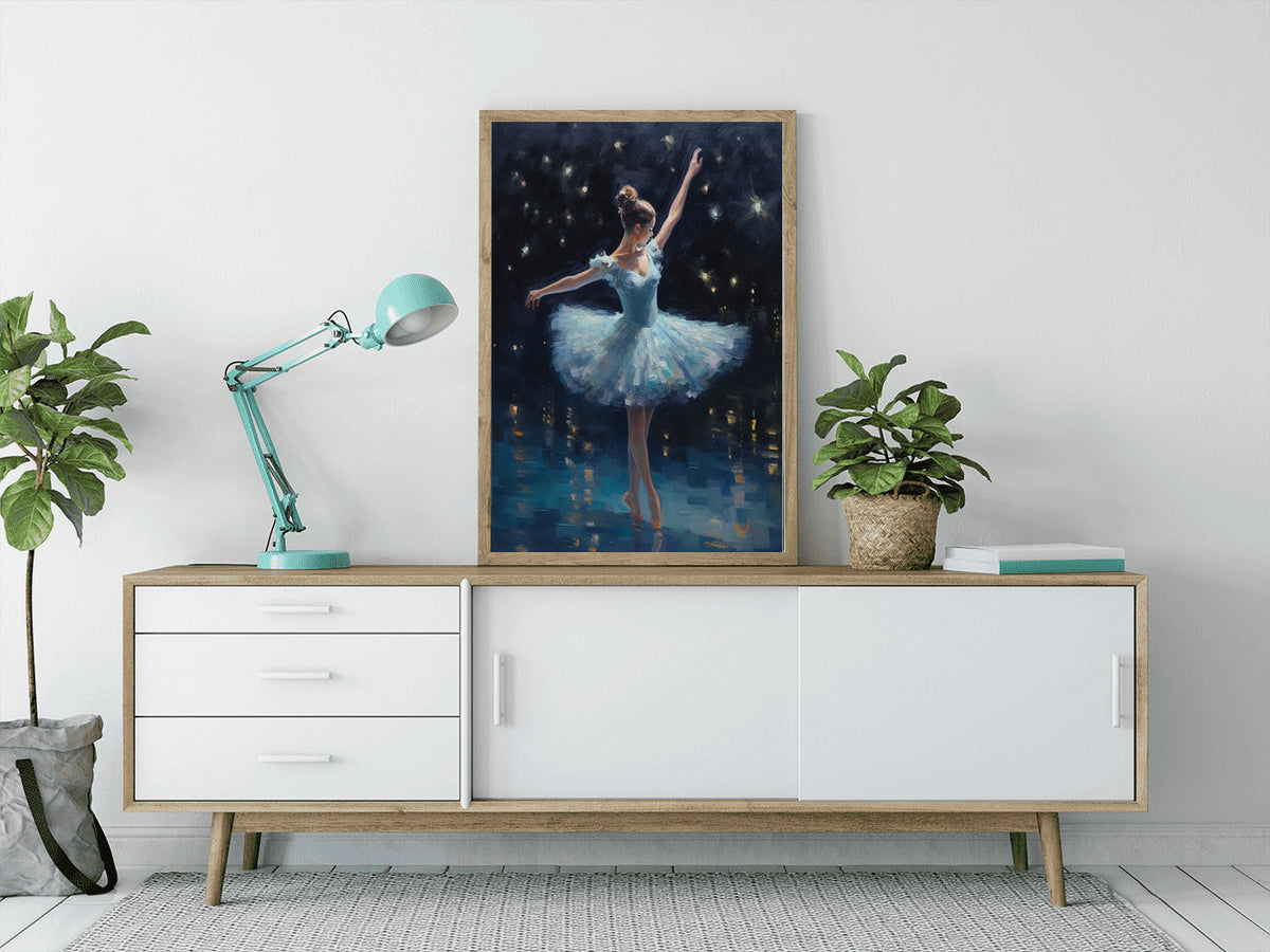 Ballerina bei Nacht - Malen nach Zahlen