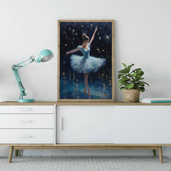 Ballerina bei Nacht - Malen nach Zahlen