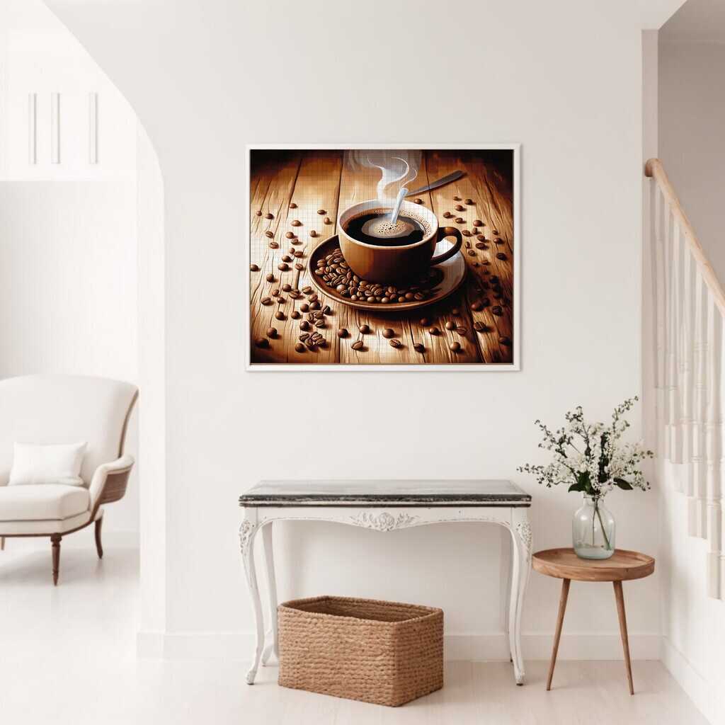 Tasse mit Kaffee – Malen nach Zahlen