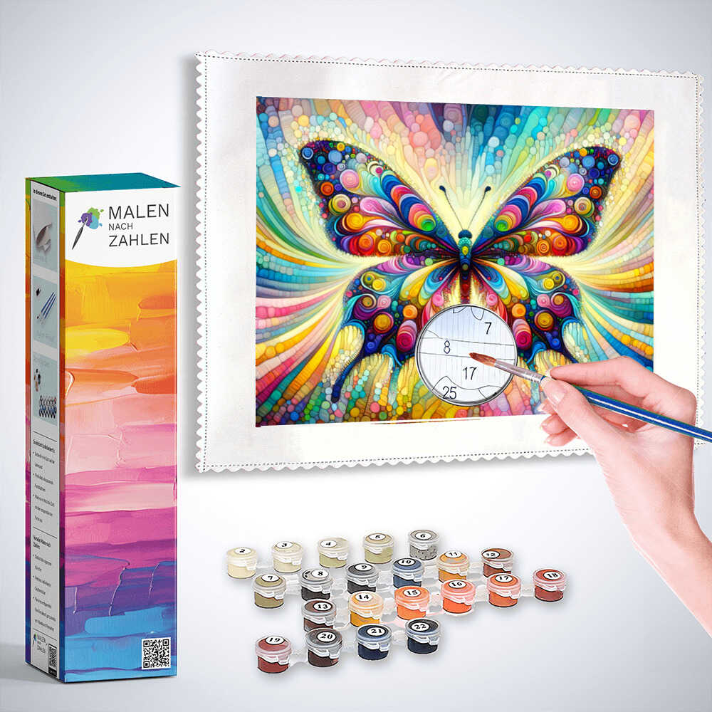 Schmetterling, Bunt – Malen nach Zahlen