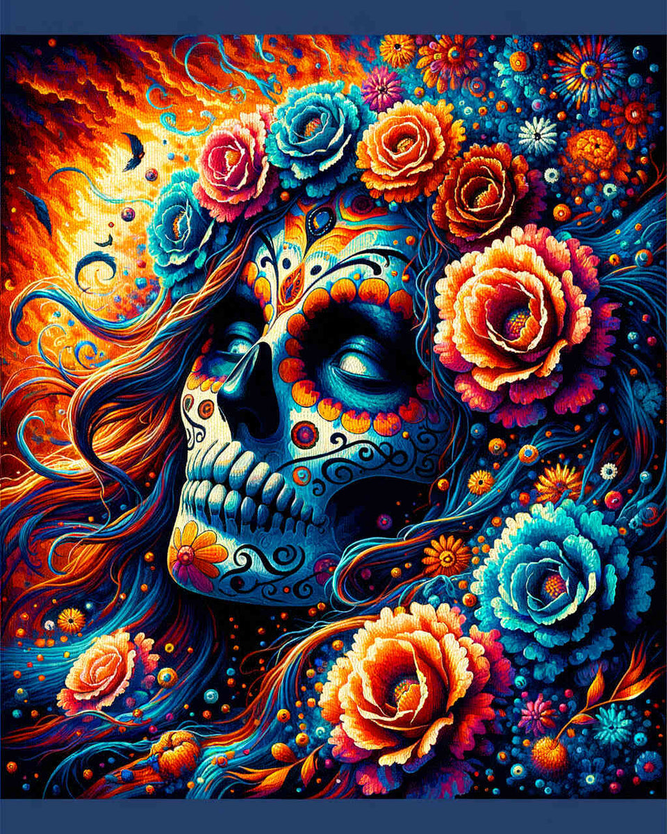 Malen nach Zahlen - Los Muertos, Blumenkopfhörer
