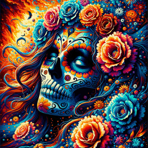 Malen nach Zahlen - Los Muertos, Blumenkopfhörer