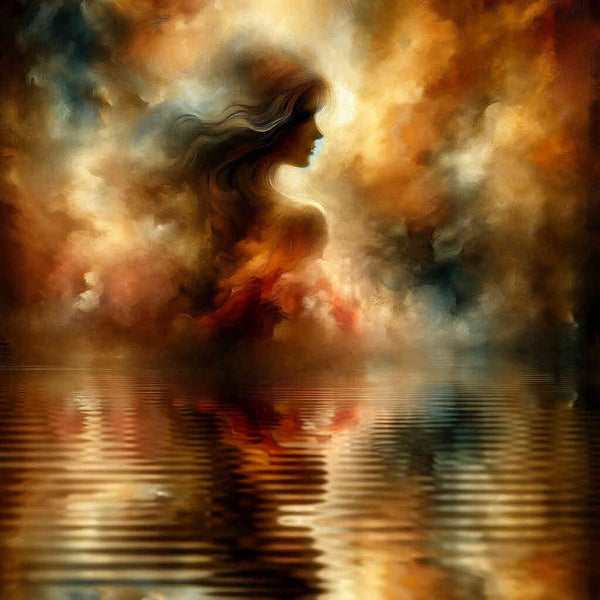 Malen nach Zahlen - Frau am Steg, Wasserschatten