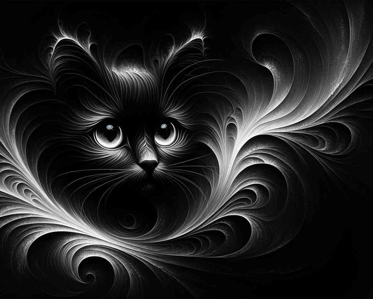 Schwarze Katze – Malen nach Zahlen