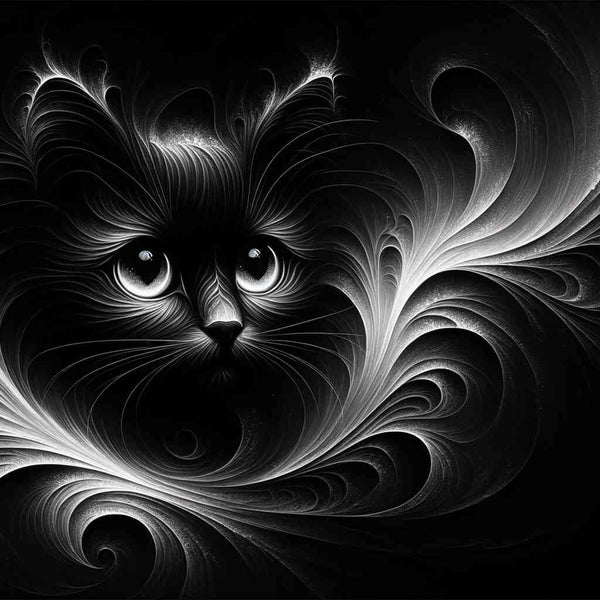 Schwarze Katze – Malen nach Zahlen