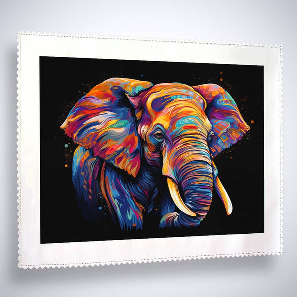 Elefant seitlich, Abstrakt - Malen nach Zahlen