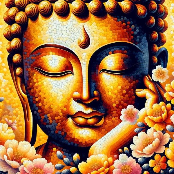 Buddha, Gesicht – Malen nach Zahlen