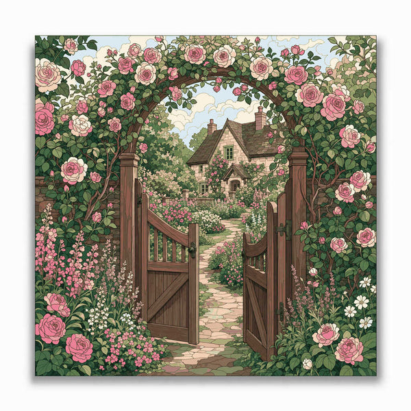 Malen nach Zahlen - Das Tor zum Rosengarten