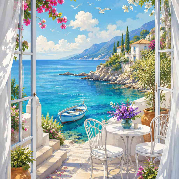 Malen nach Zahlen - Mediterraner Morgenzauber