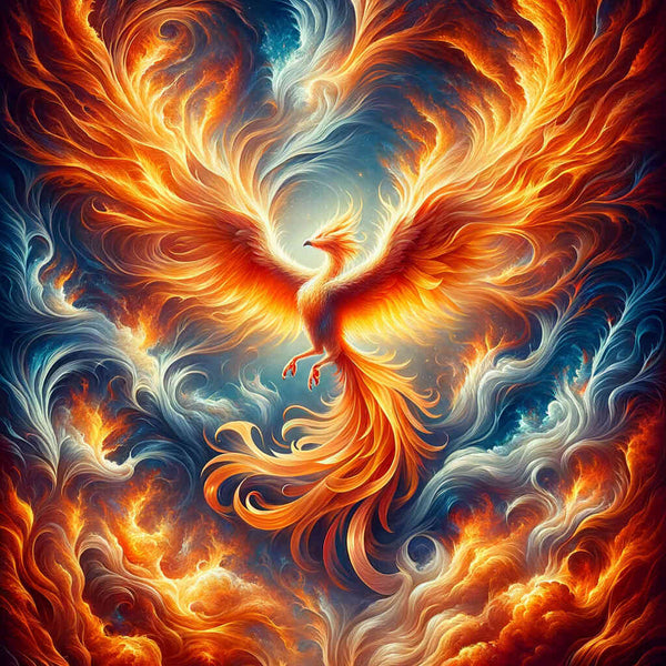 Phönix, Feuer - Malen nach Zahlen
