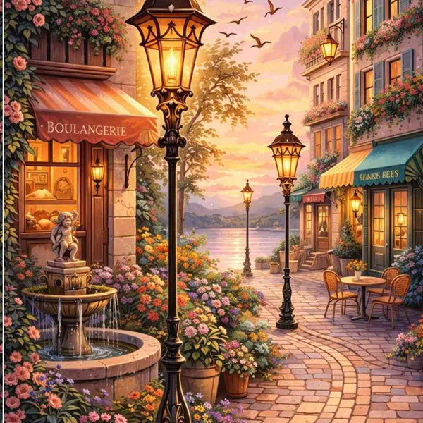 Malen nach Zahlen - Abendzauber am Flussufer