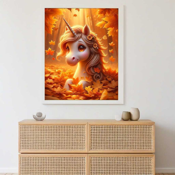 Malen nach Zahlen - Einhorn im Herbst