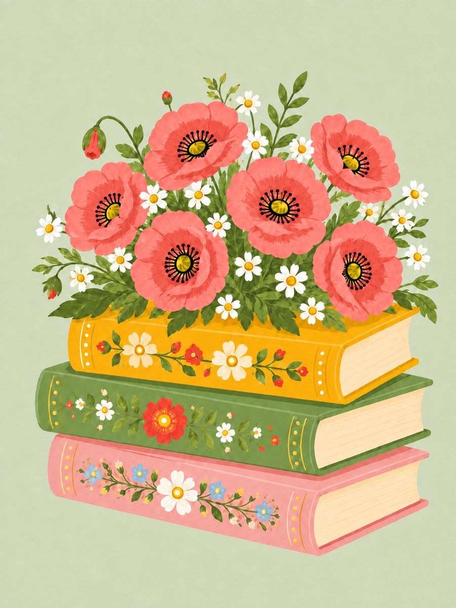 Blumenbücher 4er SET - Mini Malen nach Zahlen