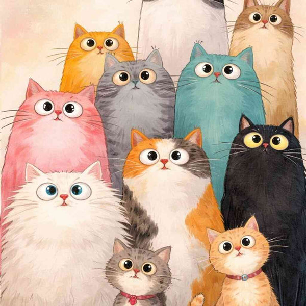 Malen nach Zahlen - Zauberhafte Katzenbande