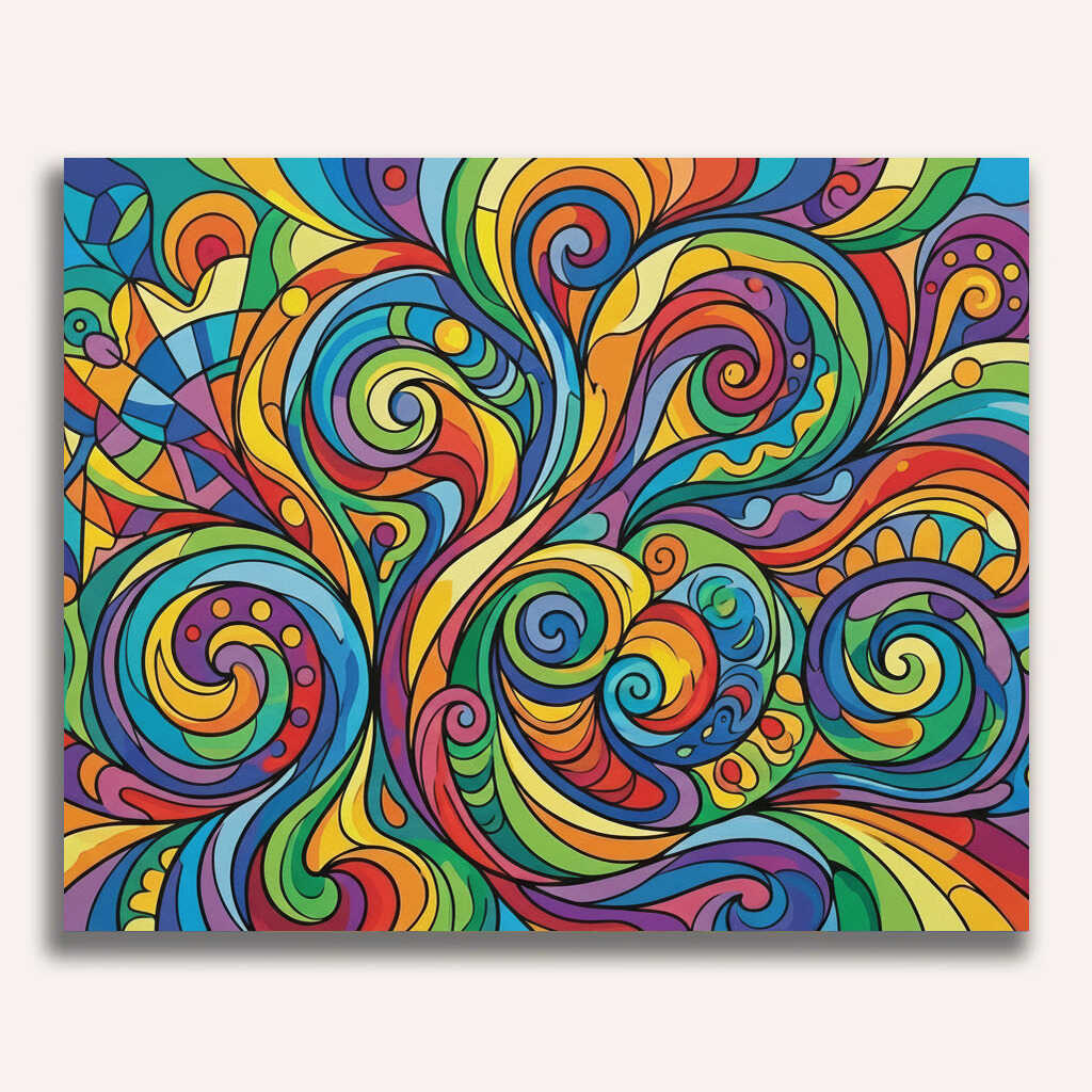 Malen nach Zahlen - Farbwellen der Lebensfreude