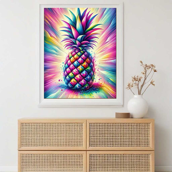 Malen nach Zahlen - Bunte Ananas