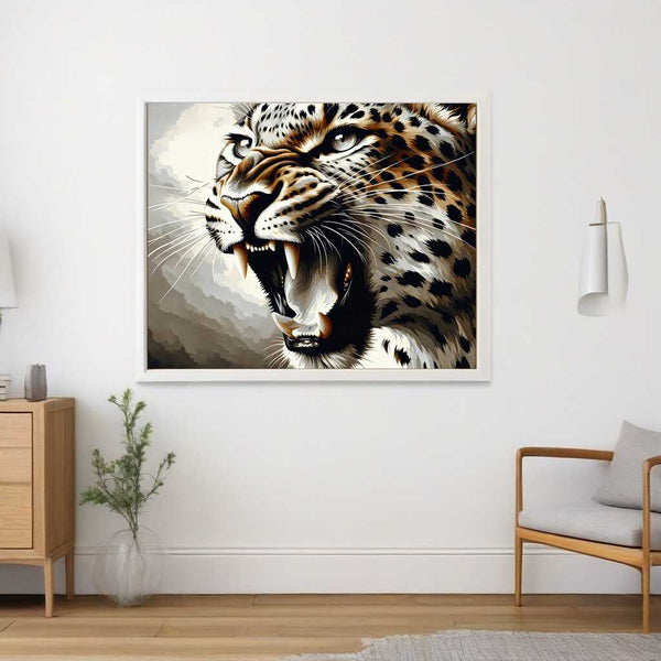 Leopard, Brüllend – Malen nach Zahlen
