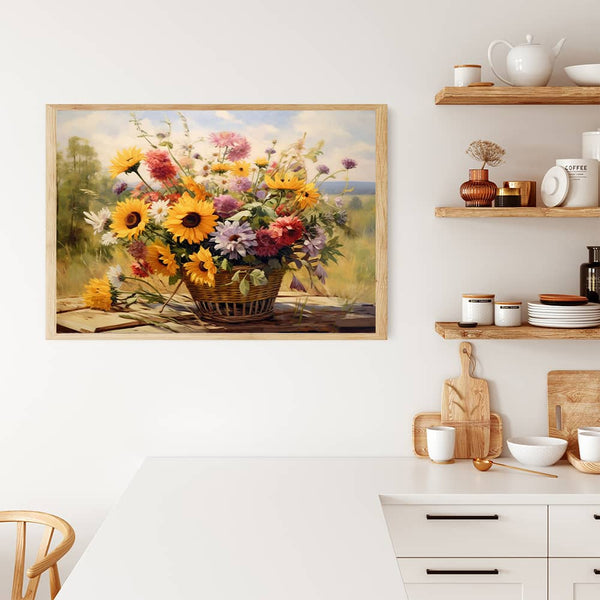 Wildblumen auf Tisch - Malen nach Zahlen