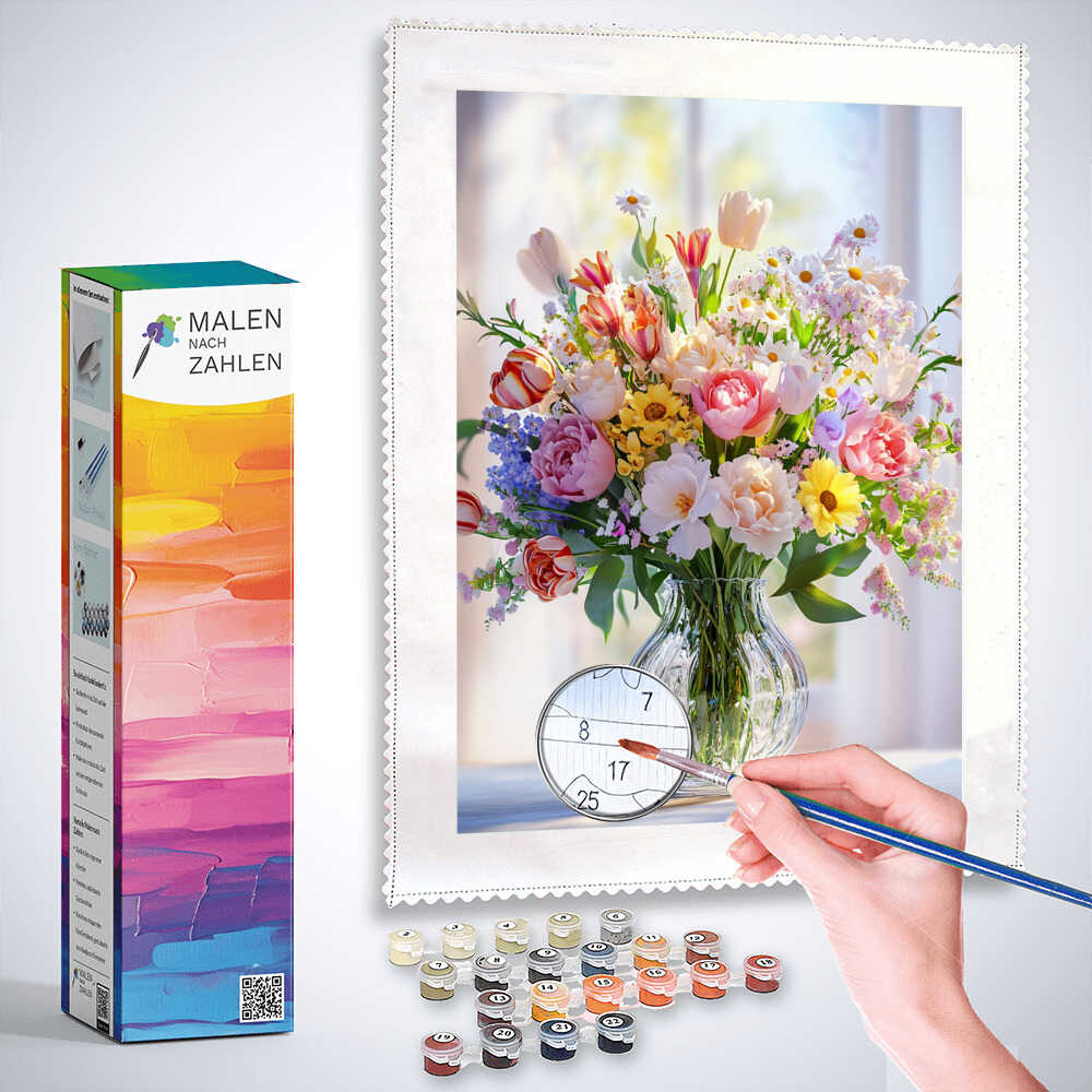 Blumen, Ultra Realistisch - Malen nach Zahlen