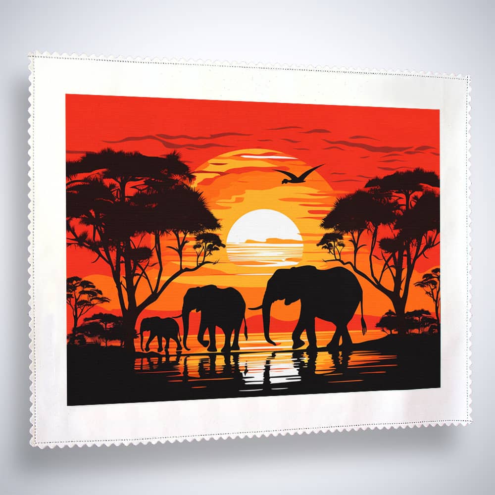 Elefanten, Afrika - Malen nach Zahlen