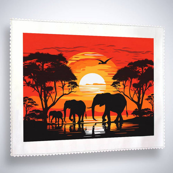 Elefanten, Afrika - Malen nach Zahlen